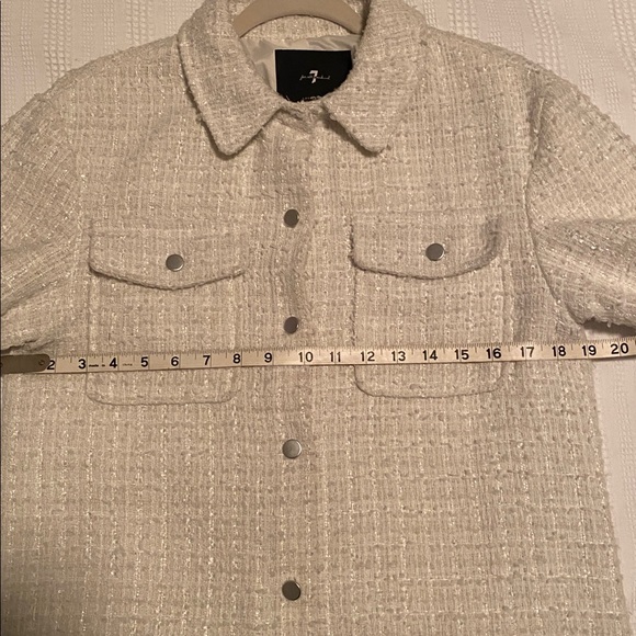7 for all Mankind White Tweed Jacket - Picture 5 of 5